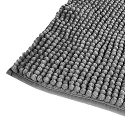 Tapis de Salle de Bain Chenille 50x80cm Gris