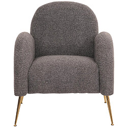 Mendler Fauteuil lounge HWC-N69, fauteuil cocktail, rétro Nosagfederung tissu/textile chenille certifié MVG ~ gris foncé pas cher