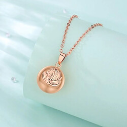 Totalcadeau Collier Bola de Grossesse fleur de Lotus Cuivré