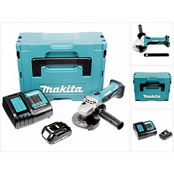 Makita DGA 452 SA1J Meuleuse d'angle sans fil 18V 115mm + Batterie 2,0Ah + Chargeur + Makpac