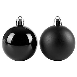 Acheter Un ensemble de boules pour le sapin de Noël / boules noires incassables 16 pièces 5 cm