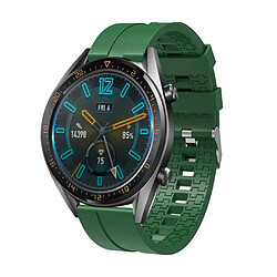 Bracelet en silicone 22mm vert armé pour votre Huawei Watch GT