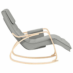 Acheter Maison Chic Chaise à bascule | Fauteuil Relax, design moderne Gris clair Tissu -GKD44783