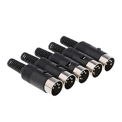 Avis 5pcs Connecteurs Adaptateur Audio Connecteur Din Seat 5-pin Plug 5-core Tête de Soudage