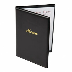 Protège-menus en PVC Olympia noirs - Format A5 - - PVC