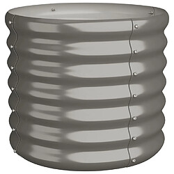 vidaXL Jardinière de jardin acier 40x40x36 cm Gris