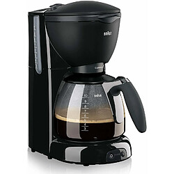 Braun cafetière électrique de 1,2L pour 10 tasses 1100w noir