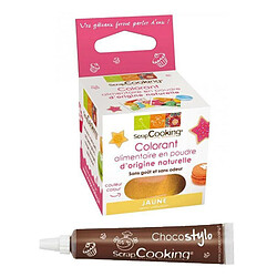 Scrapcooking Colorant alimentaire naturel jaune + Stylo chocolat