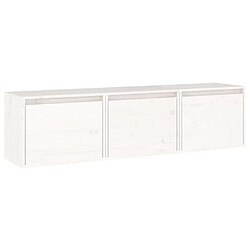 Maison Chic Meubles TV 3 pcs pour salon Blanc Bois massif de pin -MN59332