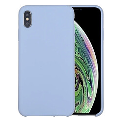 Wewoo Coque Souple Housse en silicone liquide Four Corners Full Coverage pour iPhone XR bleu clair