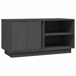 Maison Chic Meuble TV scandinave - Banc TV pour salon Gris 80x35x40,5 cm Bois de pin massif -MN11238