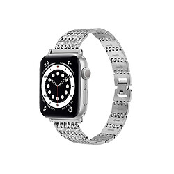 Eko Bracelet pour Apple Watch 38/40/41mm en acier inoxydable Strass Argent