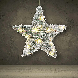 Avis Étoile lumineuse décoration de Noël enneigée coiffe éclairage de Noël 30 LED 40 cm