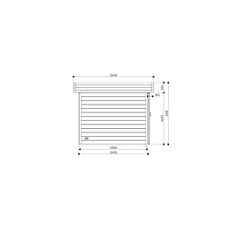 Acheter Solid Abri jardin bois Stockholm - 11.27 m² - 4.02 x 2.8 x 2.19 m - 28 mm