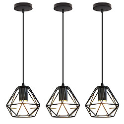 Stoex Suspension design rétro lot de 3, lustre moderne style industriel métal, éclaira