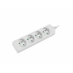 Avis Lanberg Power strip 1.5m, white, 4 sockets, cle made of solid copper