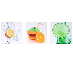 Decoshop26 Toile de décoration murale tableaux fruit kit de 3 pièces 150x50cm DEC04050