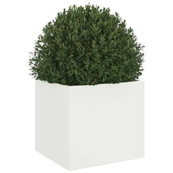 Acheter Maison Chic Jardinière,Bac à fleurs - pot de fleur blanc 32x30x29 cm acier laminé à froid -GKD61878