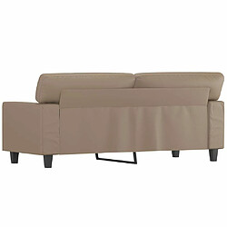 Maison Chic Canapé à 2 places,Sofa de Salon,Canapé droit Cappuccino 140 cm Similicuir -GKD970461 pas cher