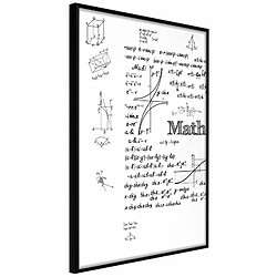 Paris Prix Affiche Murale Encadrée Math Formulas 20 x 30 cm Noir