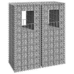 vidaXL Poteaux à panier de gabion 2 pcs 40x40x100 cm Fer