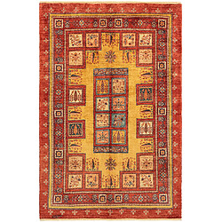 Vidal Tapis de laine 165x107 rouge Kashkuli