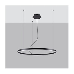 Luminaire Center Suspension LED Oda Aluminium Noir