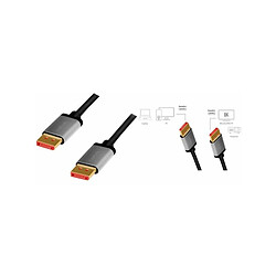 LogiLink Câble DisplayPort 1.4, fiche mâle - mâle, 1,0 m ()