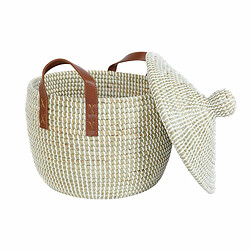 Acheter Set de basket DKD Home Decor Naturel Marron Clair Polyuréthane Herbier marin 42 x 42 x 45 cm