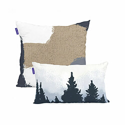 Happy Friday Set de housses de coussin HappyFriday Blanc Nightfall Multicouleur 2 Pièces