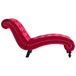 Avis vidaXL Chaise longue Velours Rouge