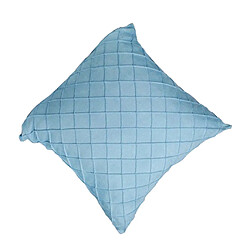 taie d'oreiller carrée décorative en velours doux soild bleu clair-45x45cm pas cher