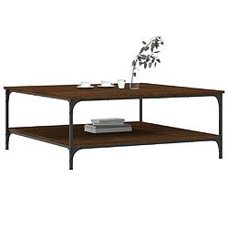 Avis ComfortXL Table Basse Chêne Marron 100x100x40 Cm Bois D'ingénierie