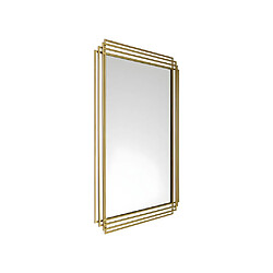 Avis Vente-Unique Miroir art déco en métal - L.80 x H. 110 cm - Doré - SAMBA