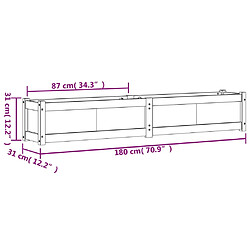 vidaXL Jardinières 2 pcs bois massif douglas pas cher