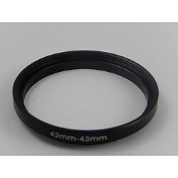 vhbw adaptateur filtre Step UP métal noir 42mm-43mm pour appareil photo, objectif, filtre, dispositif pare-soleil, adaptateur objectif