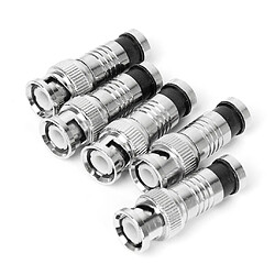 Lot 20pcs BNC Connecteur Compression RG59/RG60 CCTV Adaptateur Mâle Coaxial pas cher