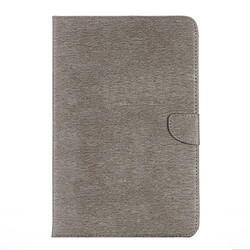 Wewoo Housse Étui gris pour Samsung Galaxy Tab A 10.1 2016 / P580 simple style en cuir flip horizontal avec titulaire et fentes cartes porte-monnaie