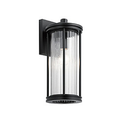 Elstead Lighting Applique murale extérieur Kichler Verre transparent,aluminium,acier Noir