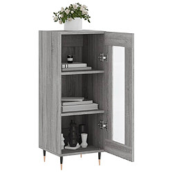 Avis vidaXL Buffet Sonoma gris 34,5x34x90 cm Bois d'ingénierie