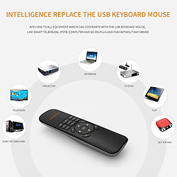 Wewoo Pour PC, Tablette, TV Box noir UKB-521 2.4 GHz Sans Fil Multimédia Contrôle Air Mouse Clavier À Distance pas cher