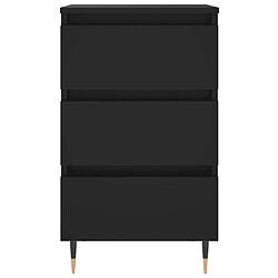 Maison Chic Lot de 2 Tables de chevet - Tables de Nuit noir 40x35x69 cm bois d’ingénierie pas cher