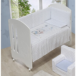 Interbaby Lit Bébé Lovely Premium avec 3 Pcs textiles Oso Bleu