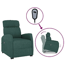 vidaXL Fauteuil Vert foncé Tissu