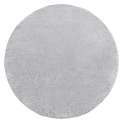 RUGSX Tapis TEDDY cercle Shaggy gris très épais, en peluche, antidérapant, lavable cercle 100 cm