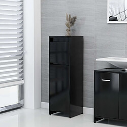 Maison Chic Armoire de salle de bain,Meuble de rangement,Meuble haut Noir 30x30x95 cm Aggloméré -GKD900282