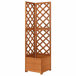 Maison Chic Jardinière,Bac à fleurs - pot de fleur d'angle en treillis 40x40x150cm Bois de sapin massif -GKD75812