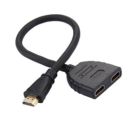 Wewoo Câble 30cm HDMI mâle à double HDMI Femelle 1.4 Version Connecteur Adaptateur