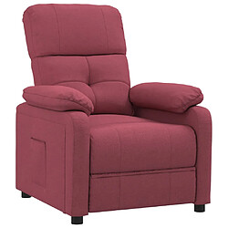 vidaXL Fauteuil inclinable Rouge bordeaux Tissu