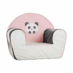 BigBuy Home Fauteuil pour enfant Ours Panda Rose clair 44 x 34 x 53 cm